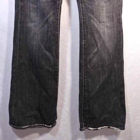 7 For All Mankind Black Flare Jeans - Picture 4 of 10